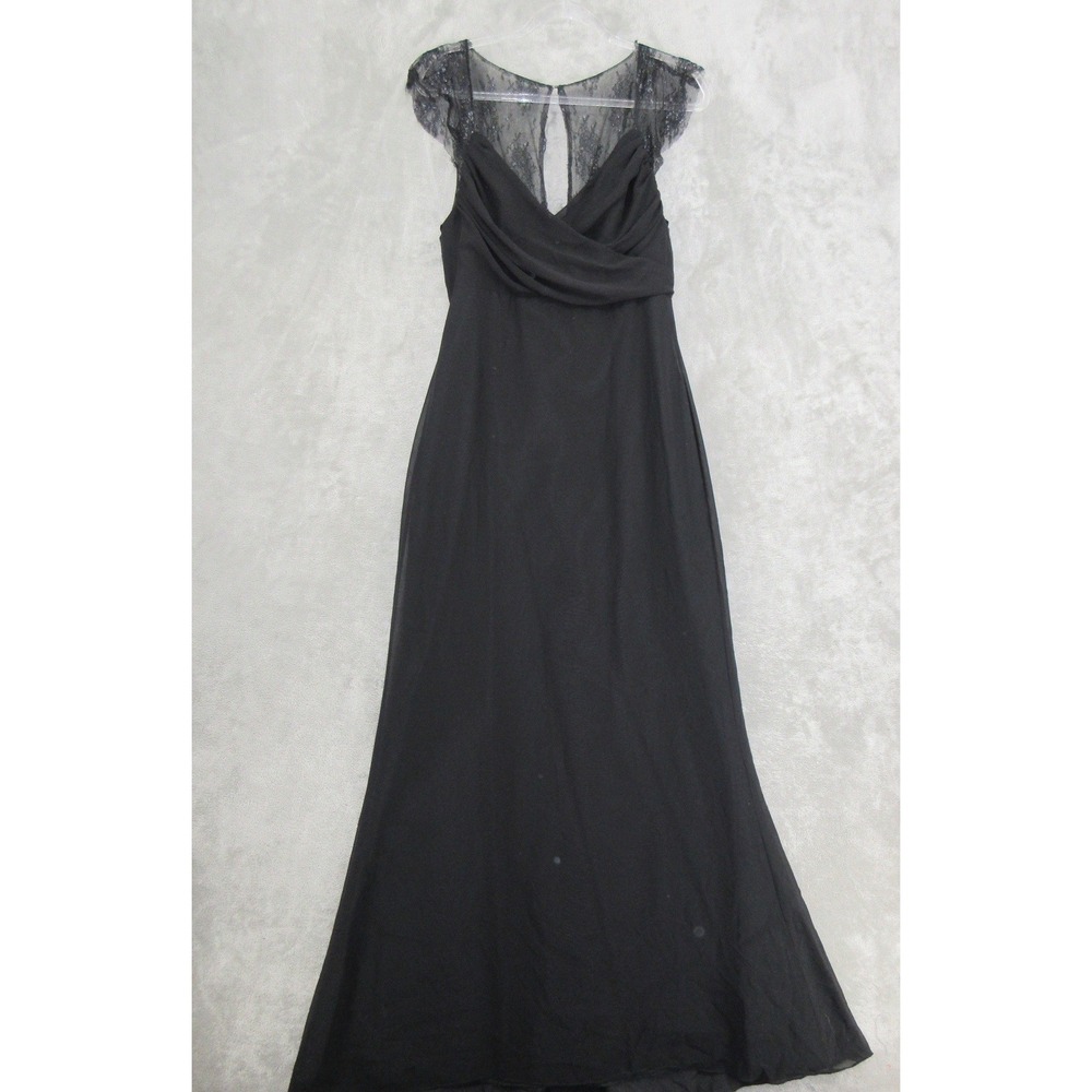 Jim Hjelm Dress Womens Size 12 Lace Embellished Wedding Event Whimsigoth Black